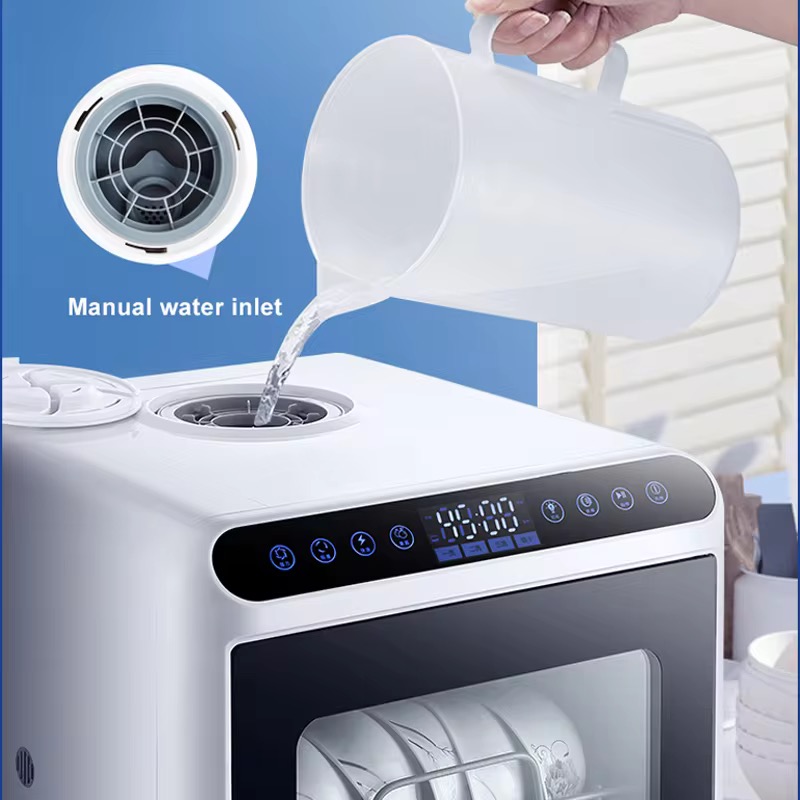 Kitchen Appliances In - 家庭用デスクトップミニ引き出し式食器洗い機、ポータブルキッチンインテリジェント洗浄機、コンパクト家電、6L容量、簡単設置