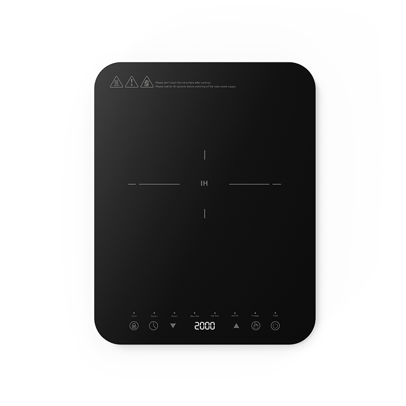 Induction Cooktop Portable - デュアル熱放散誘導調理ゾーン、自立型誘導調理器、タッチコントロール式ポータブルホットポットとグリル