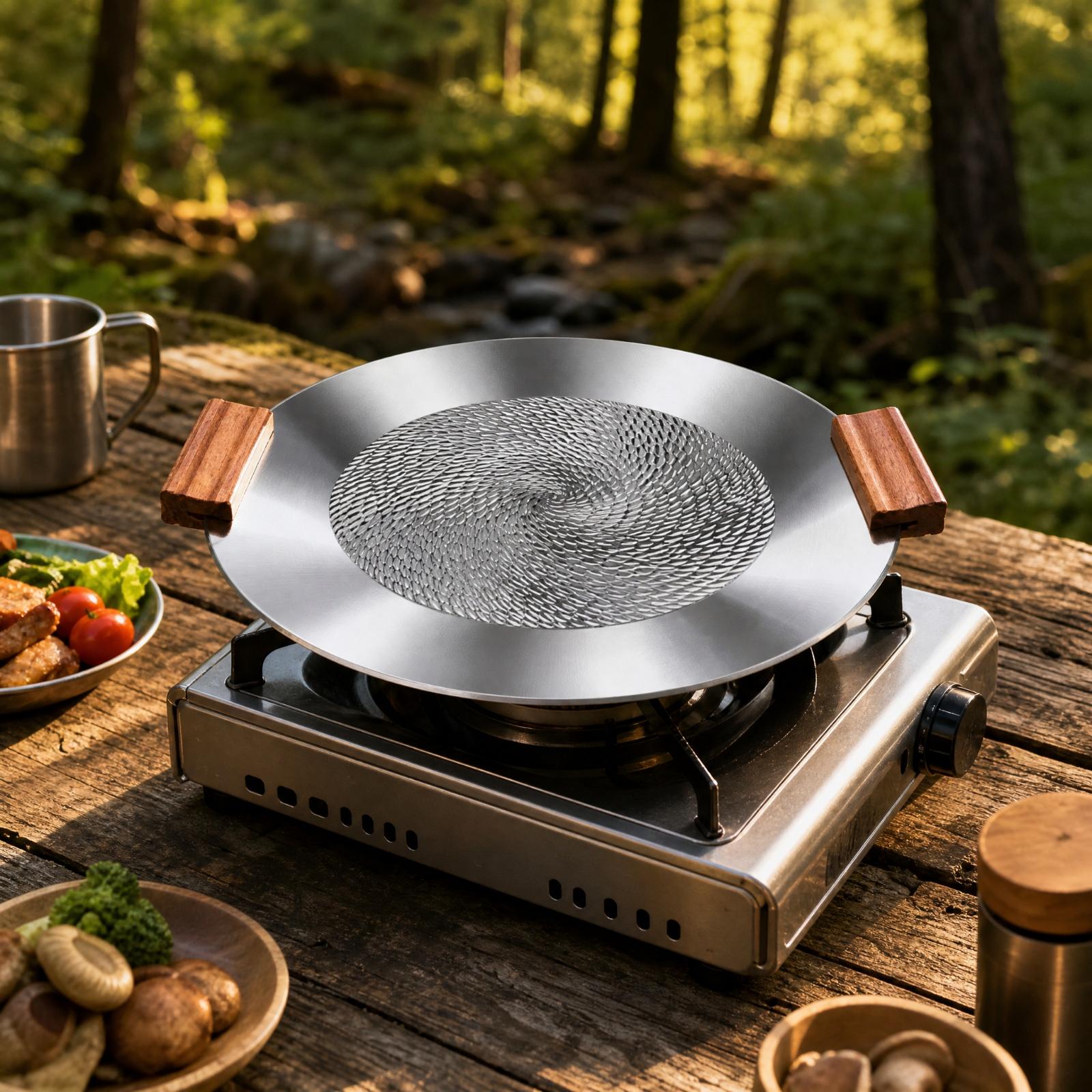 多機能対応、焦げ付き防止加工のグリドルパン 30cm。3層構 - Induction Cooker のレビューと価格