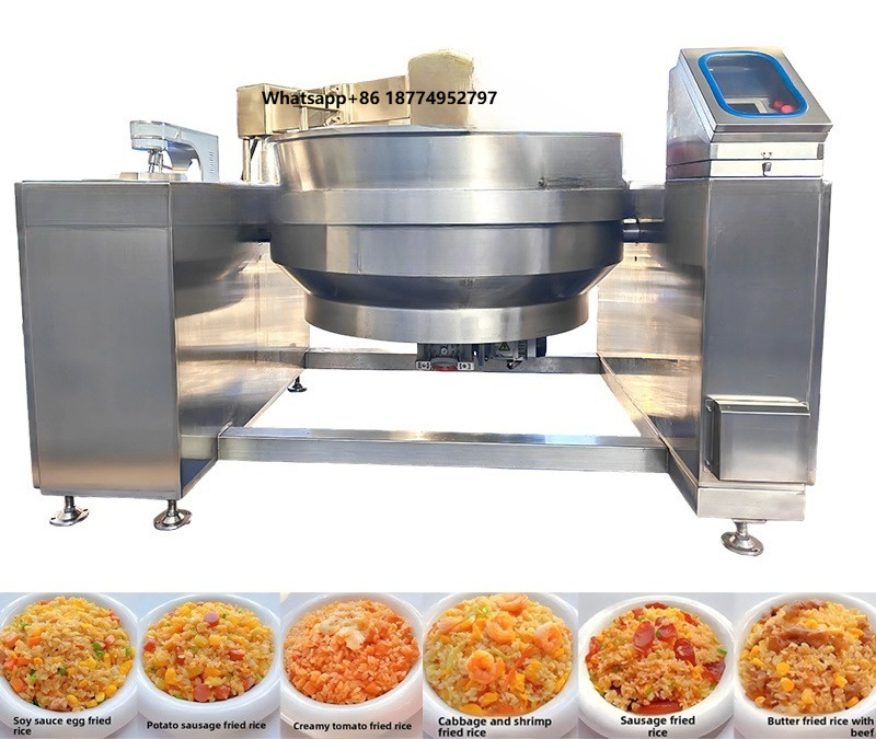 レストランの厨房で使用できる、電気加熱式の自動炒飯機。傾斜機 - Rice Cooker のレビューと価格
