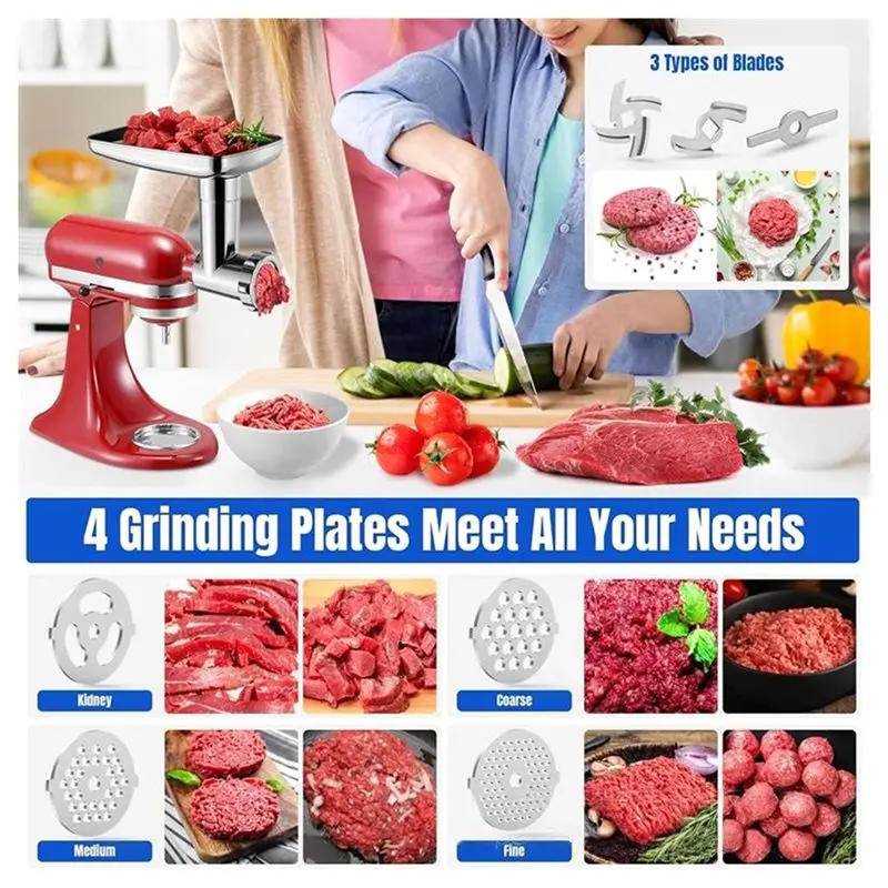 キッチンエイド製スタンドミキサー用ステンレス製ミンサーアタッ - Stand Mixer のレビューと価格